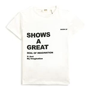Koton Boys's Tryckt kortärmad crew neck bomull t-shirt, Vit (00), 7-8 År Koton Boys's Tryckt kortärmad crew neck bomull t-shirt, Vit (00), 7-8 År