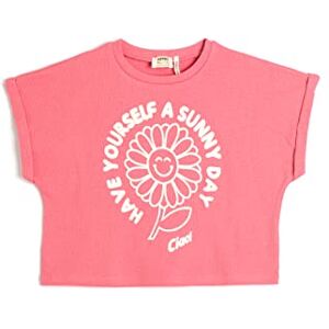 Koton Girls's Crop överdimensionerad kortärmad crew neck bomull t-shirt, Rosa (286), 4-5 Jahre Koton Girls's Crop överdimensionerad kortärmad crew neck bomull t-shirt, Rosa (286), 4-5 Jahre