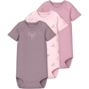 NAME IT Namn it baby kvinnor Barely Pink Nbfbody 3P Ss Bow Noos, Numeric_80 (förpackning med 3), Barely Pink, numeric_80 NAME IT Namn it baby kvinnor Barely Pink Nbfbody 3P Ss Bow Noos, Numeric_80 (förpackning med 3), Barely Pink, numeric_80