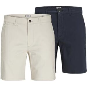 JJ REBEL Jrebsharp Chino Short 2-pack Mp, marinblå blazer, S JJ REBEL Jrebsharp Chino Short 2-pack Mp, marinblå blazer, S