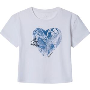 Pepe Jeans flicka Anna T-shirt, Vit (vit), 8 år Pepe Jeans flicka Anna T-shirt, Vit (vit), 8 år