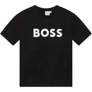 Boss T-shirt med stor logotyp för barn, Svart, 12 år Boss T-shirt med stor logotyp för barn, Svart, 12 år