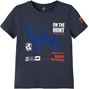 NAME IT Boy's NKMJIMMI ANIMALPLANET SS TOP BFU kortärmad skjorta, Dark Safire, 116, Mörk safir, 116 cm NAME IT Boy's NKMJIMMI ANIMALPLANET SS TOP BFU kortärmad skjorta, Dark Safire, 116, Mörk safir, 116 cm