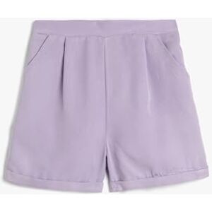 Koton Girls's elastiskt midjeband modal tygficka och vikbara detaljshorts, Lila (359), 7-8 år Koton Girls's elastiskt midjeband modal tygficka och vikbara detaljshorts, Lila (359), 7-8 år