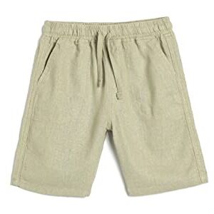Koton Boys's Linen Blend Drawstring Pockets Shorts, Grön (786), 6-7 år Koton Boys's Linen Blend Drawstring Pockets Shorts, Grön (786), 6-7 år