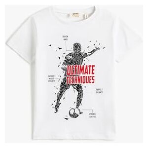 Koton Boys's fotboll tryckt kortärmad crew neck bomull t-shirt, Off White (001), 4-5 Jahre Koton Boys's fotboll tryckt kortärmad crew neck bomull t-shirt, Off White (001), 4-5 Jahre
