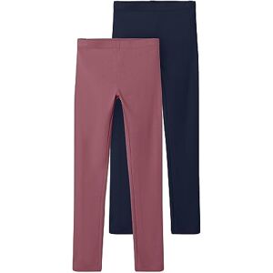 NAME IT Flickor NKFVIVIAN 2P L NOOS leggings, deco rosa/förpackning: förpackad med mörk safir, 122/128 NAME IT Flickor NKFVIVIAN 2P L NOOS leggings, deco rosa/förpackning: förpackad med mörk safir, 122/128
