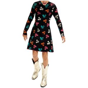 Desigual Flicka stickad långärmad klänning, svart, 8 år Desigual Flicka stickad långärmad klänning, svart, 8 år
