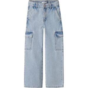 NAME IT Rose Wide Cargo 6190 Bs High Waist Jeans 11 år, Ljusblå denim, 146 NAME IT Rose Wide Cargo 6190 Bs High Waist Jeans 11 år, Ljusblå denim, 146