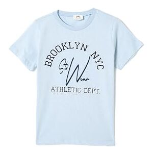 Koton Boys's kortärmad tryckt crew neck bomull t-shirt, Blå (624), 7-8 År Koton Boys's kortärmad tryckt crew neck bomull t-shirt, Blå (624), 7-8 År