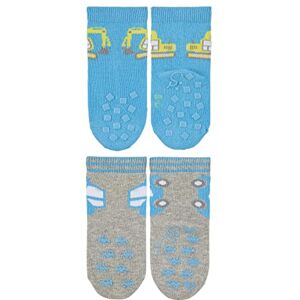 Sterntaler Baby pojkar krypstrumpor dubbelpack grävmaskin bil ABS strumpor, Turkos, 18 EU Sterntaler Baby pojkar krypstrumpor dubbelpack grävmaskin bil ABS strumpor, Turkos, 18 EU