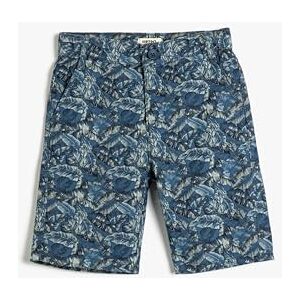 Koton Boys's Chino Pockets Floral Pattern Cotton Shorts, Blå design (03 V), 4-5 år Koton Boys's Chino Pockets Floral Pattern Cotton Shorts, Blå design (03 V), 4-5 år