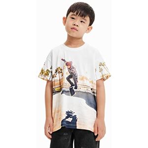 Desigual Boy's TS_Aqua 1000 Blanco Shirt, Vit, 6 år, Vit, 6 År Desigual Boy's TS_Aqua 1000 Blanco Shirt, Vit, 6 år, Vit, 6 År