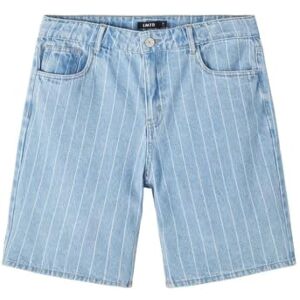 NAME IT Boy's NLMPINIZZA DNM DAD shorts, ljusblå denim/ränder: pinstripes, 164, Ljusblå denim/ränder: rosa ränder, 164 cm NAME IT Boy's NLMPINIZZA DNM DAD shorts, ljusblå denim/ränder: pinstripes, 164, Ljusblå denim/ränder: rosa ränder, 164 cm