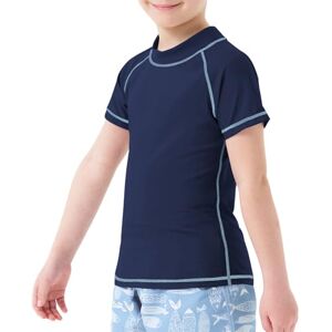 MEETWEE Pojkar simning kortärmad/långärmad tröja barn simning UV t-shirt barn badskjorta rashväst surfing t-shirt snabbtorkande strandskjorta vattensport topp, Marinblå kortärmad, 14 år MEETWEE Pojkar simning kortärmad/långärmad tröja barn simning UV t-shirt barn badskjorta rashväst surfing t-shirt snabbtorkande strandskjorta vattensport topp, Marinblå kortärmad, 14 år