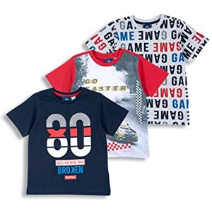 Chicco , set kortärmad t-shirt av bomull, pojkar, röd, 7 År Chicco , set kortärmad t-shirt av bomull, pojkar, röd, 7 År