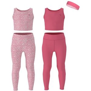Essenclo Flickor atletiska leggings yogabyxor med ärmlös magtröja för barn träning cheer dance löpning storlekar 3-16, 5 st set, Set-6, 11-12 Essenclo Flickor atletiska leggings yogabyxor med ärmlös magtröja för barn träning cheer dance löpning storlekar 3-16, 5 st set, Set-6, 11-12