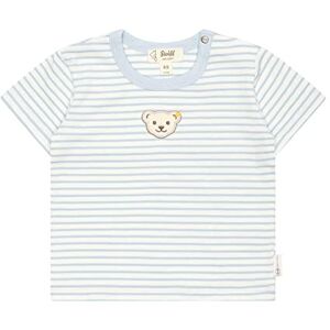 Steiff Unisex baby basic kortärmad randig t-shirt, Himmelsk blå, 56 cm Steiff Unisex baby basic kortärmad randig t-shirt, Himmelsk blå, 56 cm