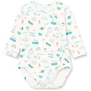 Pinokio Bodysuits Long Sleeve Buttoned Underkläder Unisex Baby, Ecru Print Orange Flip, 56 Pinokio Bodysuits Long Sleeve Buttoned Underkläder Unisex Baby, Ecru Print Orange Flip, 56