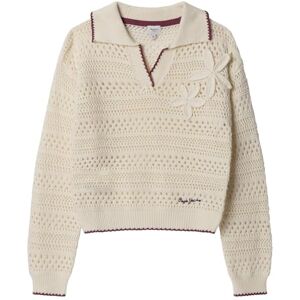 Pepe Jeans Tjej Tro Stickat, Vit (Mousse Vit), 14 Pepe Jeans Tjej Tro Stickat, Vit (Mousse Vit), 14