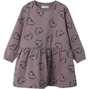 NAME IT Namn det Nmfolukria Ls sweat Dress Bru, toadstool, 104
