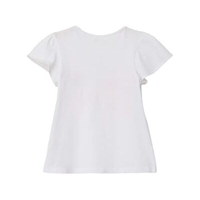 s.Oliver Junior Girl's T-shirt med paljetter, vit, 92/98, Vit, 92/98 cm s.Oliver Junior Girl's T-shirt med paljetter, vit, 92/98, Vit, 92/98 cm