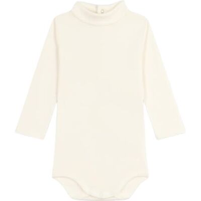 Petit Bateau Enfärgad bomull polokrage babybody Petit Bateau Enfärgad bomull polokrage babybody