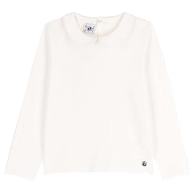 Petit Bateau tjej t-shirt, Marshmallow, 8 År Petit Bateau tjej t-shirt, Marshmallow, 8 År
