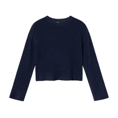 NAME IT flicka Nlflodet Ls Short Rib stickad stickad tröja, Mörk safir/detalj: 1421-21, 134-140 NAME IT flicka Nlflodet Ls Short Rib stickad stickad tröja, Mörk safir/detalj: 1421-21, 134-140