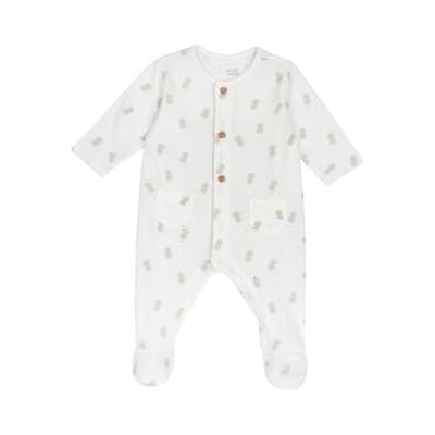 Chicco Onesie i bomull med fötter pyjamas för unisex barn och småbarn, Naturligt tryckt, 12 mesi Chicco Onesie i bomull med fötter pyjamas för unisex barn och småbarn, Naturligt tryckt, 12 mesi