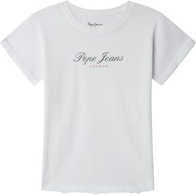 Pepe Jeans Genesis T-shirt, vit (vit), 10 år flicka Pepe Jeans Genesis T-shirt, vit (vit), 10 år flicka