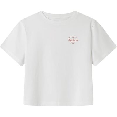 Pepe Jeans flicka Nicka T-shirt, Vit (vit), 4 år Pepe Jeans flicka Nicka T-shirt, Vit (vit), 4 år