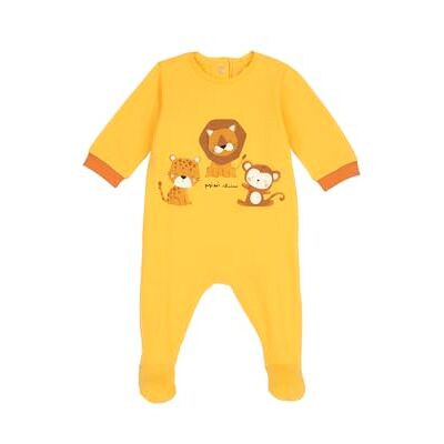 Chicco Onesie i bomull med fötter pyjamas för unisex barn och småbarn, Medium gul, 3 mesi Chicco Onesie i bomull med fötter pyjamas för unisex barn och småbarn, Medium gul, 3 mesi