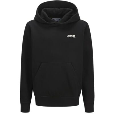 JACK & JONES Jorroxbury Back Sweat Hood Ln Jnr, svart, 152 JACK & JONES Jorroxbury Back Sweat Hood Ln Jnr, svart, 152