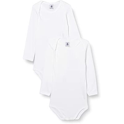 Petit Bateau unisex babybodys, 2-pack, Variant 1, 12 månader Petit Bateau unisex babybodys, 2-pack, Variant 1, 12 månader