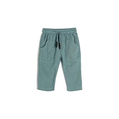 Koton Babyboy byxor dragsko ficka detalj bomull muslin tyg, Blå (614), 9-12 månader Koton Babyboy byxor dragsko ficka detalj bomull muslin tyg, Blå (614), 9-12 månader