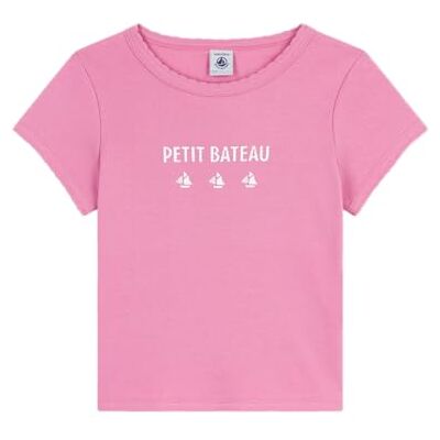 Petit Bateau Kortärmad T-shirt för barn med tryck, Boudoir, 10 �r Petit Bateau Kortärmad T-shirt för barn med tryck, Boudoir, 10 �r