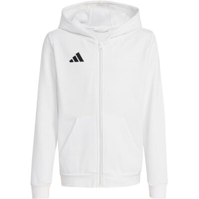 adidas unisex barn Entrada26 Full Zip Hoodie Kids Sweatshirt, white/black, 9-10 Years adidas unisex barn Entrada26 Full Zip Hoodie Kids Sweatshirt, white/black, 9-10 Years