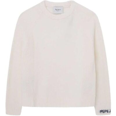Pepe Jeans flicka stickade kläder, Vit (Mousse vit), 8 år Pepe Jeans flicka stickade kläder, Vit (Mousse vit), 8 år