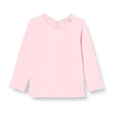 Koton Babygirl's långärmad rund hals ruffle detalj ribbad bomull T-shirt, Rosa (274), 9-12 månader Koton Babygirl's långärmad rund hals ruffle detalj ribbad bomull T-shirt, Rosa (274), 9-12 månader
