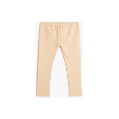 Koton Babygirls Basic Cotton elastisk midjebandsleggings, Beige (050), 18-24 månader Koton Babygirls Basic Cotton elastisk midjebandsleggings, Beige (050), 18-24 månader