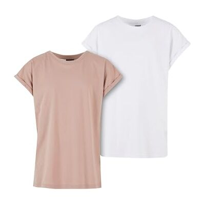 Urban Classics flickor Uck771a-girls Extended Shoulder Tee 2-pack T-tröja Urban Classics flickor Uck771a-girls Extended Shoulder Tee 2-pack T-tröja