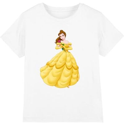 Disney mandarin creative ltd Beauty And The Beast Belle Rose Girls T-tröja, vit, 3–4 år, Vit, 3-4 anni Disney mandarin creative ltd Beauty And The Beast Belle Rose Girls T-tröja, vit, 3–4 år, Vit, 3-4 anni