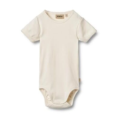 Wheat Vauat flicka Rib body sparkdräkt S/S Lace Elisa GOTS certifierad Wheat Vauat flicka Rib body sparkdräkt S/S Lace Elisa GOTS certifierad