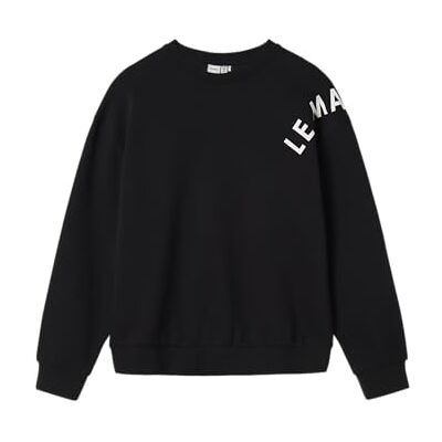 NAME IT Nkfodika Ls RLX Sweat Bru Bf, svart, 116 NAME IT Nkfodika Ls RLX Sweat Bru Bf, svart, 116