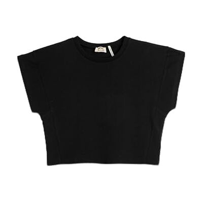 Koton Girls's Basic överdimensionerad crew neck kortärmad bomull t-shirt, Svart (999), 7-8 År Koton Girls's Basic överdimensionerad crew neck kortärmad bomull t-shirt, Svart (999), 7-8 År