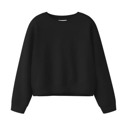 NAME IT Nkfmille Short Nreg Ls SWE O-Neck Noos, svart, 122-128 NAME IT Nkfmille Short Nreg Ls SWE O-Neck Noos, svart, 122-128