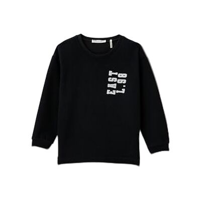 Koton Boys's Varsity Crew Neck Tryckt Sweatshirt, Marin (707), 4-5 år Koton Boys's Varsity Crew Neck Tryckt Sweatshirt, Marin (707), 4-5 år