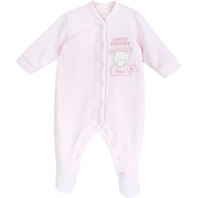 Chicco Babyflicka jumpsuit av chenille, med främre öppning Bottone, Röd (5) 1m, 0-3 månader Chicco Babyflicka jumpsuit av chenille, med främre öppning Bottone, Röd (5) 1m, 0-3 månader