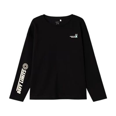 NAME IT pojkar Nkmnelosan Ls RLX toppbox långärmad tröja, svart, 122-128 NAME IT pojkar Nkmnelosan Ls RLX toppbox långärmad tröja, svart, 122-128